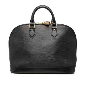 Louis Vuitton Epi Alma Handbag Noir Black Leather